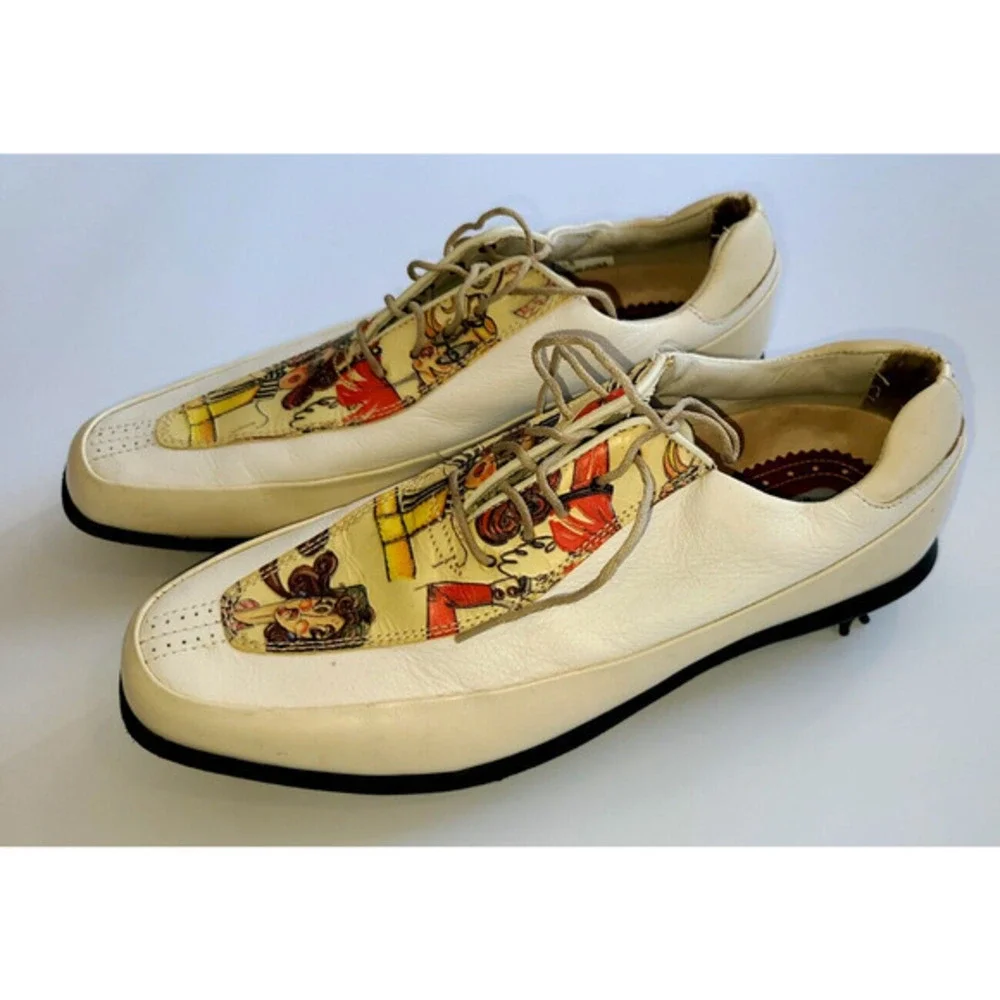 Vintage Estate by FootJoy Golf Shoes Woman's 7.5 Art2Wear Deco 40 Motif‎
